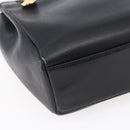 Gianni Versace Shoulder Bag Leather Black Gold Auth BA7818-16