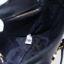 Gianni Versace Shoulder Bag Leather Black Gold Auth BA7818-18