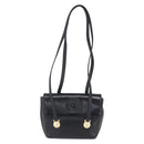 Gianni Versace Shoulder Bag Leather Black Gold Auth BA7818-13