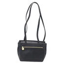 Gianni Versace Shoulder Bag Leather Black Gold Auth BA7818-2