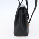 Gianni Versace Shoulder Bag Leather Black Gold Auth BA7818-3