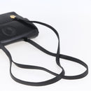 Gianni Versace Shoulder Bag Leather Black Gold Auth BA7818-7