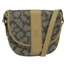 SAINT LAURENT Shoulder Bag PVC embossed Gray Auth BA782-1