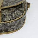 SAINT LAURENT Shoulder Bag PVC embossed Gray Auth BA782-11