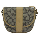 SAINT LAURENT Shoulder Bag PVC embossed Gray Auth BA782-2