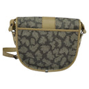 SAINT LAURENT Shoulder Bag PVC embossed Gray Auth BA782-3