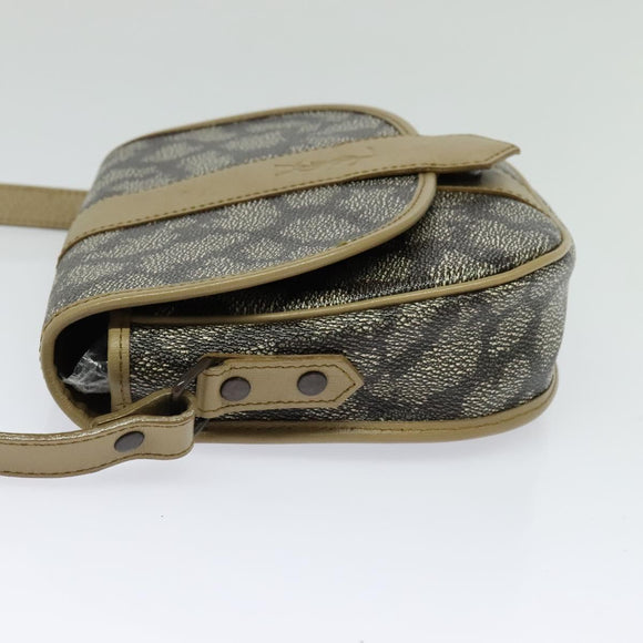 SAINT LAURENT Shoulder Bag PVC embossed Gray Auth BA782