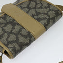 SAINT LAURENT Shoulder Bag PVC embossed Gray Auth BA782-6