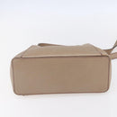 CARTIER Mini C De Cartier Hand Bag Leather 2way Beige Silver Auth BA7820-11