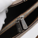 CARTIER Mini C De Cartier Hand Bag Leather 2way Beige Silver Auth BA7820-16