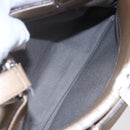 CARTIER Mini C De Cartier Hand Bag Leather 2way Beige Silver Auth BA7820-11