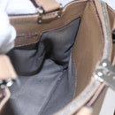 CARTIER Mini C De Cartier Hand Bag Leather 2way Beige Silver Auth BA7820-19