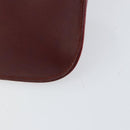 CARTIER Must Line Clutch Bag Leather Bordeaux Gold Auth BA7821-15