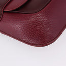 CARTIER Must Line Clutch Bag Leather Bordeaux Gold Auth BA7821-15