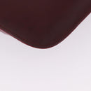 CARTIER Must Line Clutch Bag Leather Bordeaux Gold Auth BA7821-8