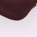 CARTIER Must Line Clutch Bag Leather Bordeaux Gold Auth BA7821-9