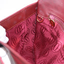 CARTIER Must Line Clutch Bag Leather Bordeaux Gold Auth BA7821-12