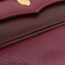 CARTIER Must Line Clutch Bag Leather Bordeaux Gold Auth BA7821-2