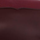 CARTIER Must Line Clutch Bag Leather Bordeaux Gold Auth BA7821-4