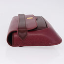 CARTIER Must Line Clutch Bag Leather Bordeaux Gold Auth BA7821-6