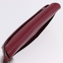 CARTIER Must Line Clutch Bag Leather Bordeaux Gold Auth BA7821-7