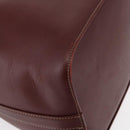 CARTIER Must Line Shoulder Bag Leather Bordeaux Gold Auth BA7822-10