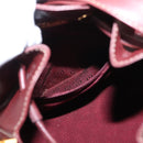 CARTIER Must Line Shoulder Bag Leather Bordeaux Gold Auth BA7822-21