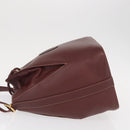 CARTIER Must Line Shoulder Bag Leather Bordeaux Gold Auth BA7822-5