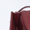 CARTIER Must Line Shoulder Bag Leather Bordeaux Gold Auth BA7823-19