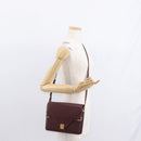 CARTIER Must Line Shoulder Bag Leather Bordeaux Gold Auth BA7823-22