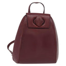 CARTIER Backpack Leather Bordeaux Gold Auth BA7824-1