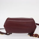 CARTIER Backpack Leather Bordeaux Gold Auth BA7824-11