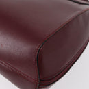 CARTIER Backpack Leather Bordeaux Gold Auth BA7824-13