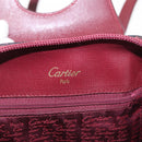 CARTIER Backpack Leather Bordeaux Gold Auth BA7824-19