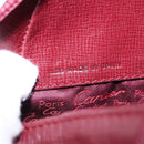 CARTIER Backpack Leather Bordeaux Gold Auth BA7824-25