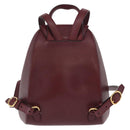 CARTIER Backpack Leather Bordeaux Gold Auth BA7824-3