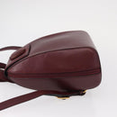 CARTIER Backpack Leather Bordeaux Gold Auth BA7824-5