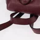 CARTIER Backpack Leather Bordeaux Gold Auth BA7824-7