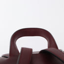 CARTIER Backpack Leather Bordeaux Gold Auth BA7824-8
