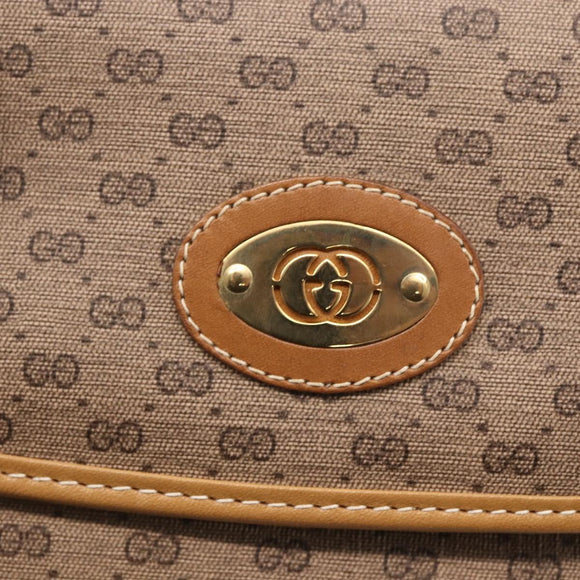 GUCCI Micro GG Supreme Shoulder Bag PVC Beige Gold 007 105 5548 Auth BA7825