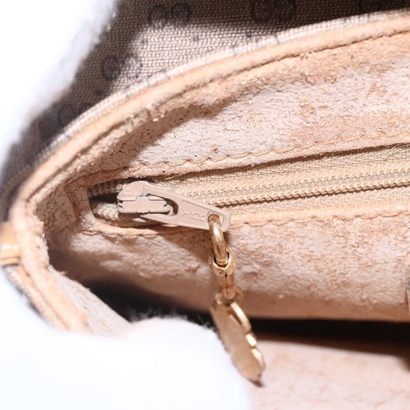 GUCCI Micro GG Supreme Shoulder Bag PVC Beige Gold 007 105 5548 Auth BA7825