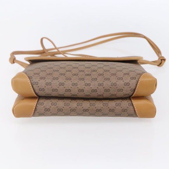 GUCCI Micro GG Supreme Shoulder Bag PVC Beige Gold 007 105 5548 Auth BA7825