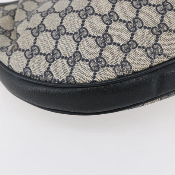 GUCCI GG Supreme Shoulder Bag PVC Navy Gold 41 02 058 Auth BA7826