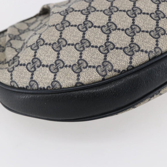 GUCCI GG Supreme Shoulder Bag PVC Navy Gold 41 02 058 Auth BA7826