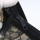 GUCCI GG Supreme Shoulder Bag PVC Navy Gold 41 02 058 Auth BA7826-9