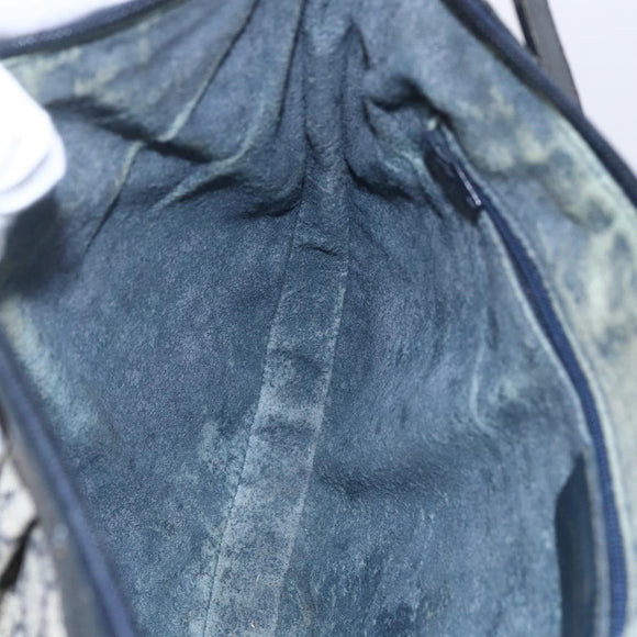 GUCCI GG Supreme Shoulder Bag PVC Navy Gold 41 02 058 Auth BA7826