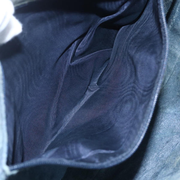 GUCCI GG Supreme Shoulder Bag PVC Navy Gold 41 02 058 Auth BA7826