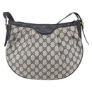 GUCCI GG Supreme Shoulder Bag PVC Navy Gold 41 02 058 Auth BA7826-2