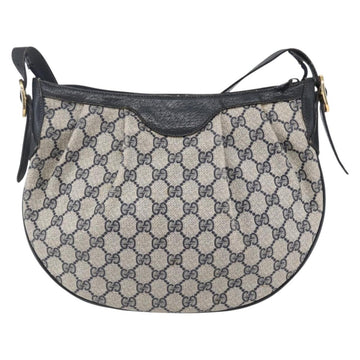 GUCCI GG Supreme Shoulder Bag PVC Navy Gold 41 02 058 Auth BA7826 - 0