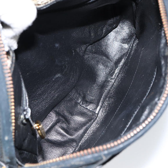 CHANEL Chain Shoulder Bag Lamb Skin Black Gold CC Auth BA7827